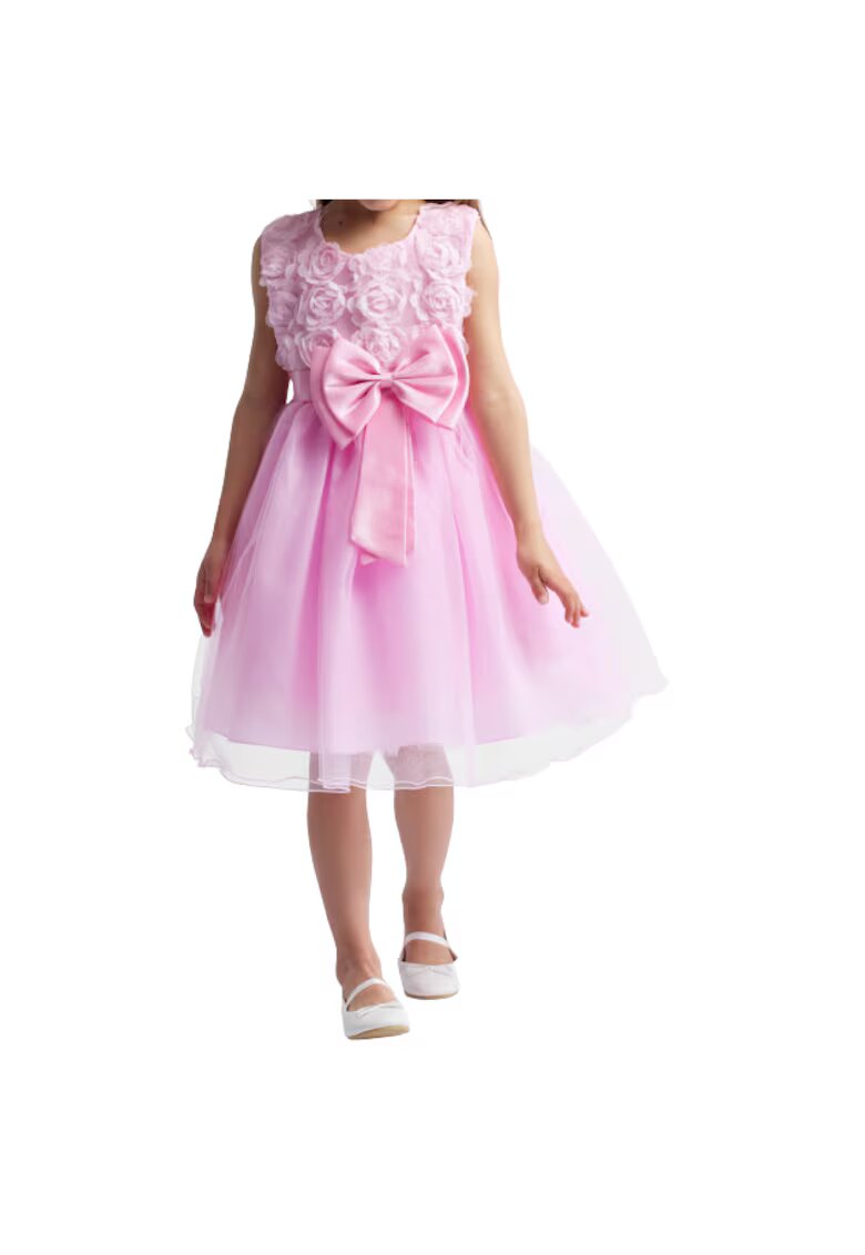 ZOYA Fashion Рокля за момиче - тюл - розова - елегантна - Розово