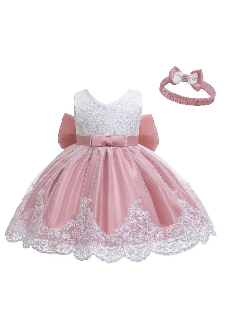 ZOYA Fashion Рокля за момиче - тюл - Тъмнорозов