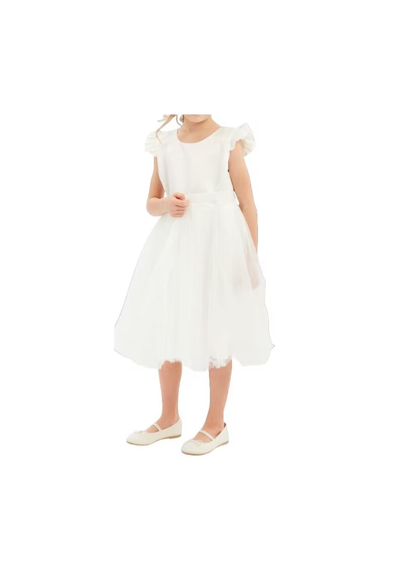 ZOYA Fashion Violette White Occasion Dress за малки момичета – Елегантност от многослоен тюл - идеална за сватби - празници или годишнини
