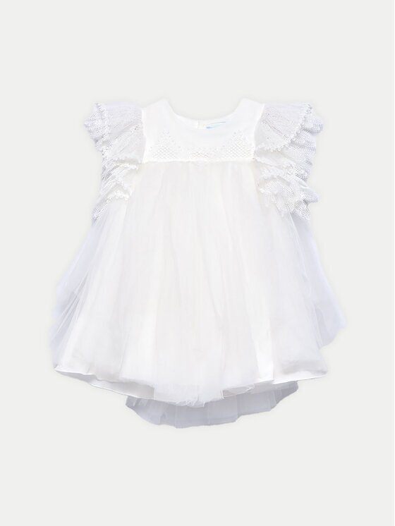 Abel & Lula Елегантна рокля 5002 Бял Regular Fit