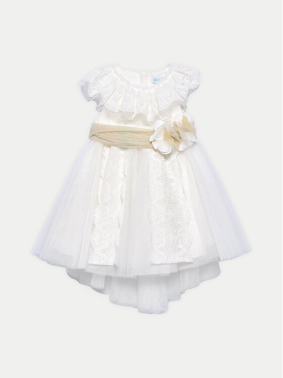 Abel & Lula Елегантна рокля 5006 Бял Regular Fit