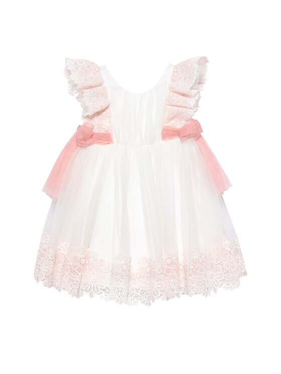 Abel & Lula Елегантна рокля 5006 Бял Regular Fit