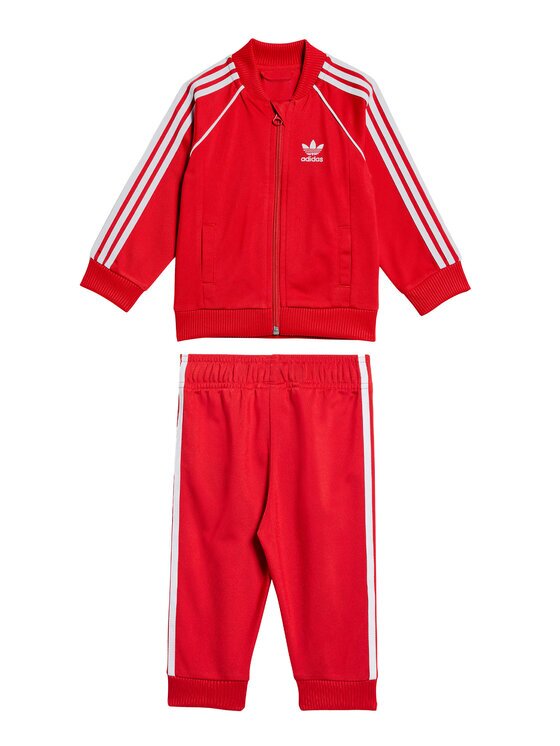 adidas Анцуг adicolor SST IX7623 Червен Regular Fit