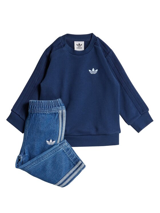 adidas Анцуг Denim Crew JD5826 Син Regular Fit