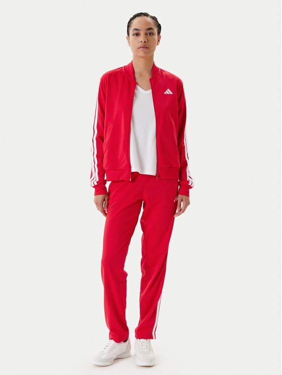 adidas Анцуг Essentials 3-Stripes JD2684 Червен Regular Fit