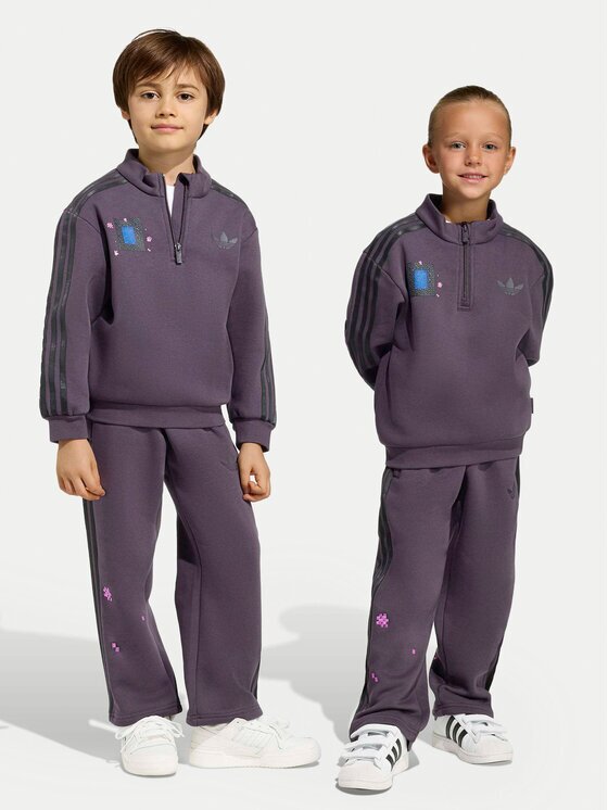 adidas Анцуг Minecraft KC6834 Виолетов Loose Fit