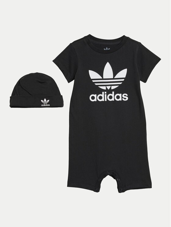 adidas Бебешки гащеризон без стъпала Gift Set IS7257 Черен Regular Fit