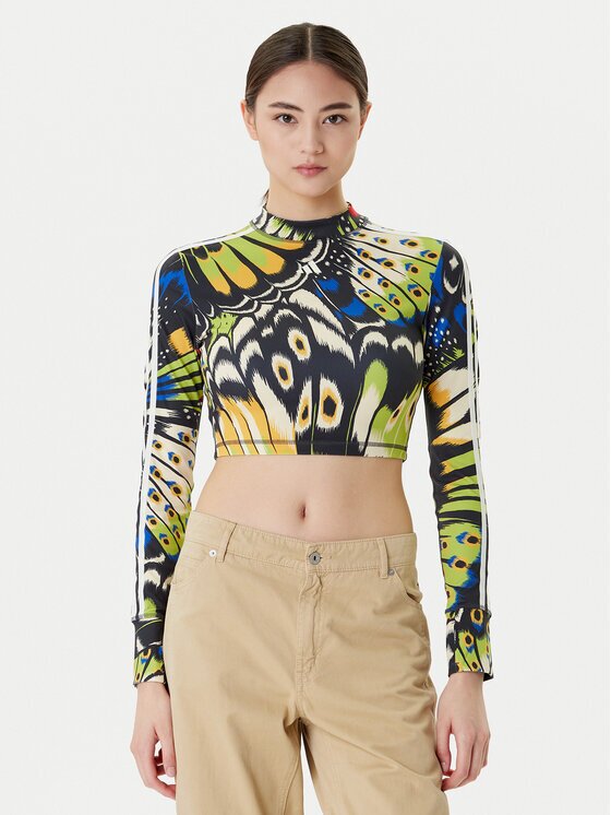 adidas Блуза Farm Rio JL8650 Цветен Slim Fit