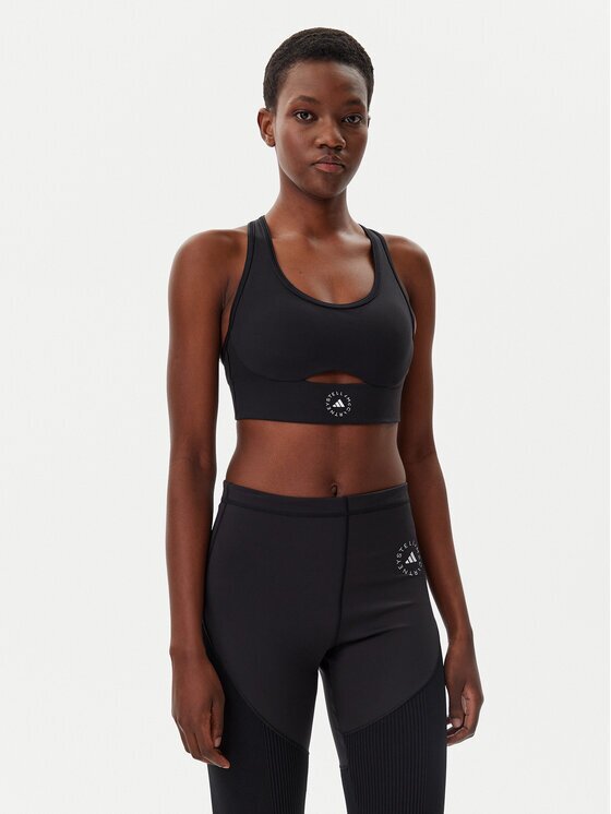 adidas by Stella McCartney Спортен сутиен TrueStrength IW6373 Черен Slim Fit