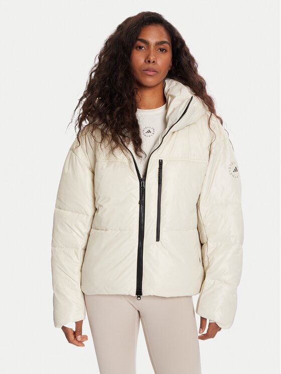 adidas by Stella McCartney Зимно яке JV8548 Бежов Loose Fit