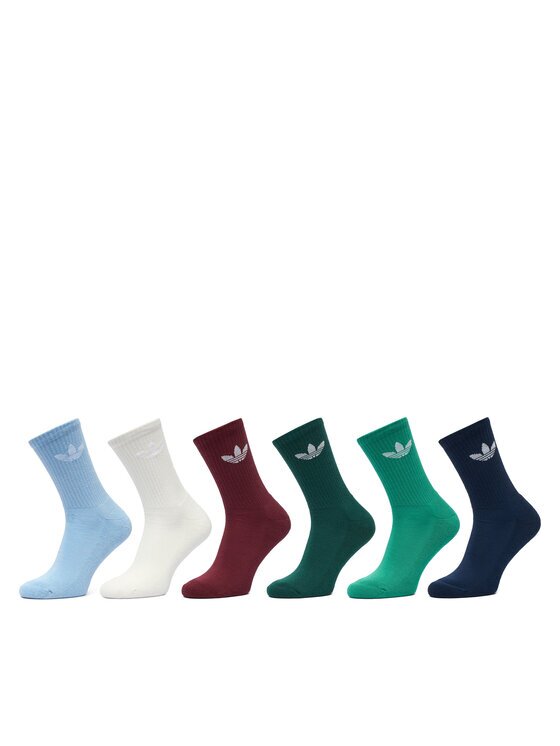 adidas Дълги чорапи Trefoil Cushion Crew Socks 6 Pairs JI9504