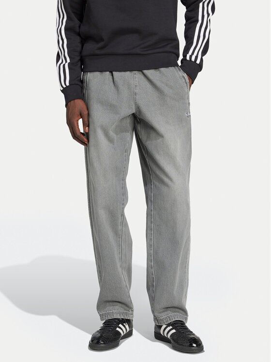 adidas Дънки adicolor Denim Stone JW5920 Сив Regular Fit