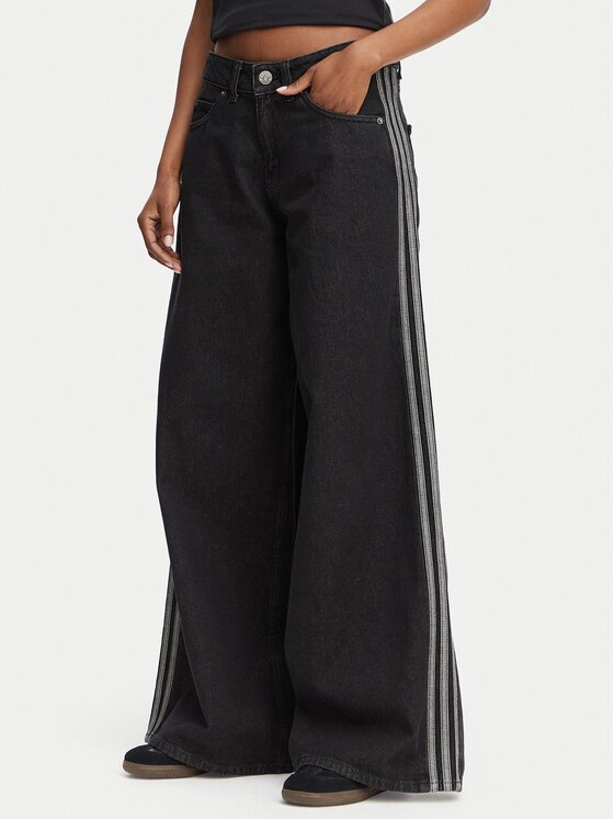 adidas Дънки Firebird Adilenium KD2905 Черен Wide Leg