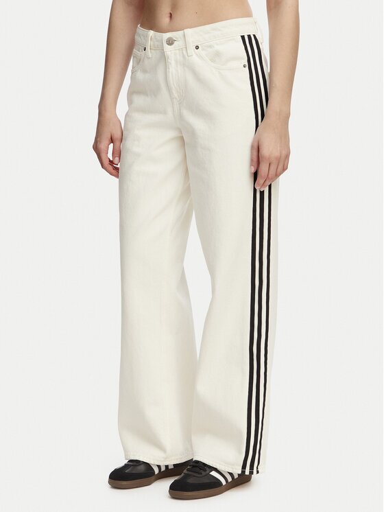 adidas Дънки Firebird KD2895 Бежов Loose Fit