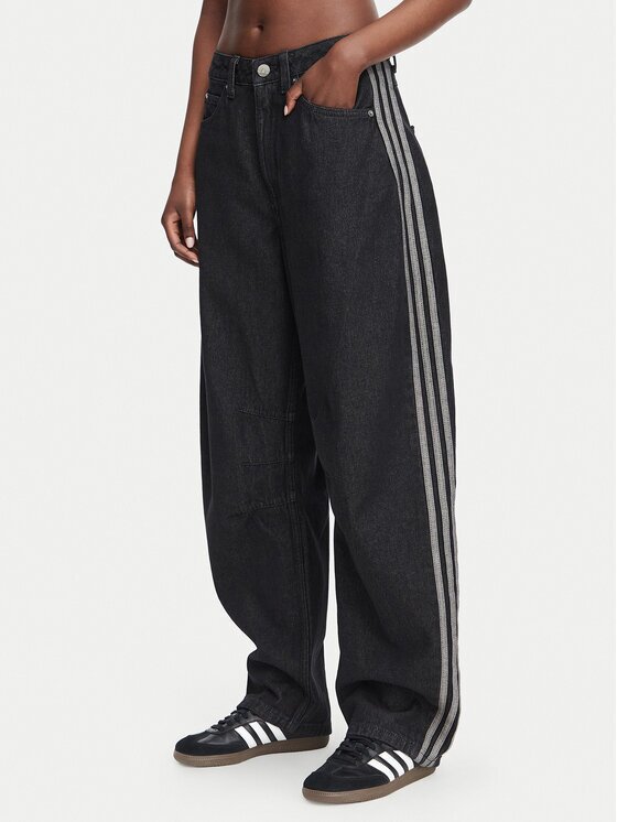 adidas Дънки KQ6474 Черен Barrel Fit