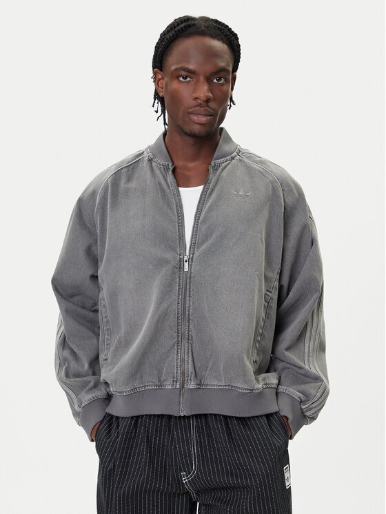 adidas Дънково яке SST adicolor JW5915 Сив Loose Fit