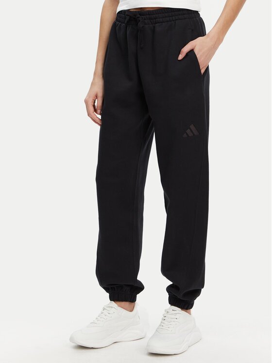 adidas Долнище анцуг ALL SZN Fleece IW1024 Черен Loose Fit