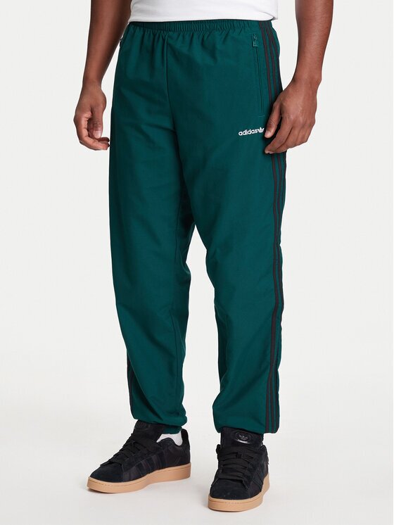 adidas Долнище анцуг Brushed JX3079 Зелен Regular Fit