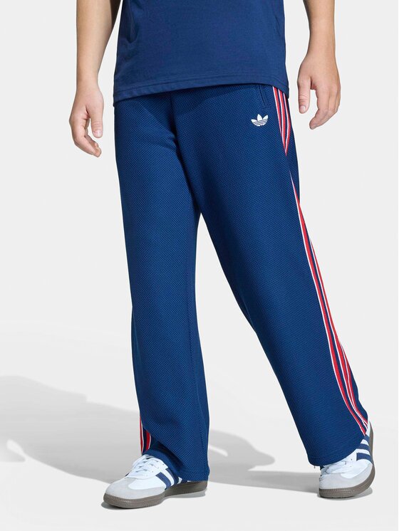 adidas Долнище анцуг Firebird Double Knit KD7825 Тъмносин Loose Fit