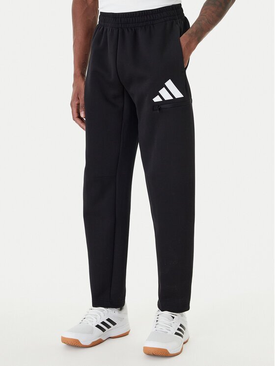 adidas Долнище анцуг Future Icons 3 Bar JZ9399 Черен Regular Fit