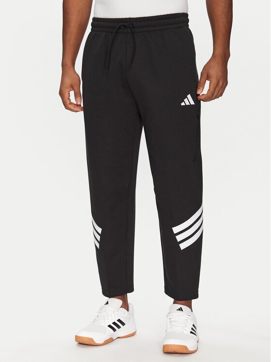 adidas Долнище анцуг Future Icons 3-Stripes JD4889 Черен Loose Fit