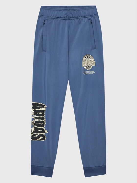 adidas Долнище анцуг Graphic Track HK2831 Син Regular Fit