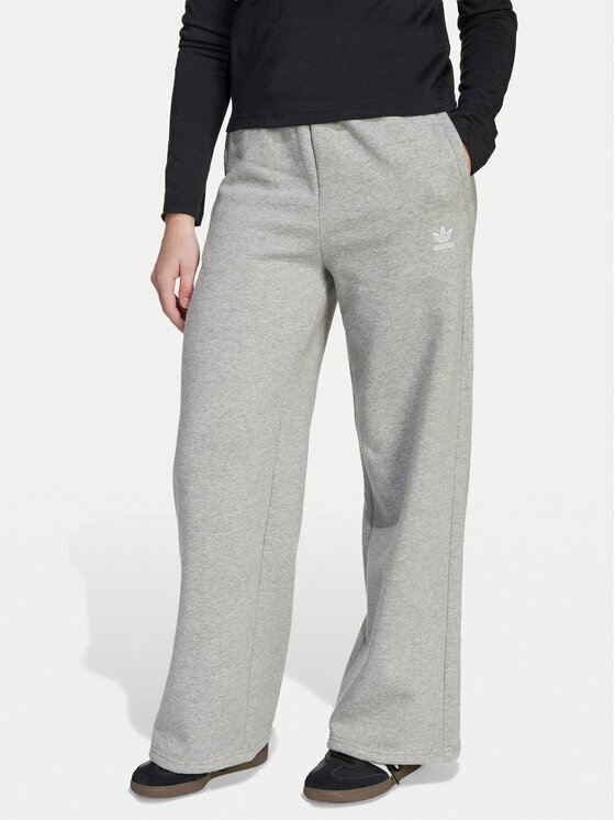 adidas Долнище анцуг JX2781 Сив Wide Leg