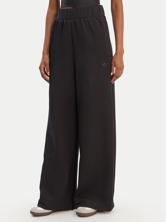 adidas Долнище анцуг Off Placed 3-Stripes JX2733 Черен Wide Leg