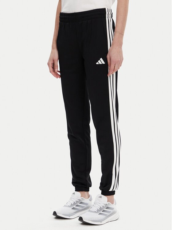 adidas Долнище анцуг Tricot 3-Stripes JF3383 Черен Regular Fit
