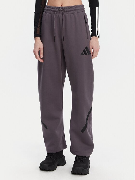 adidas Долнище анцуг Z.N.E. Barrel JC5411 Сив Loose Fit