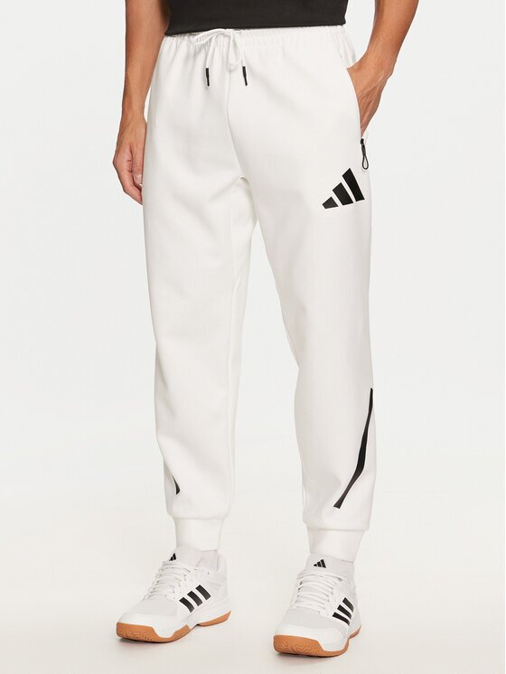 adidas Долнище анцуг Z.N.E. JF2449 Бял Regular Fit