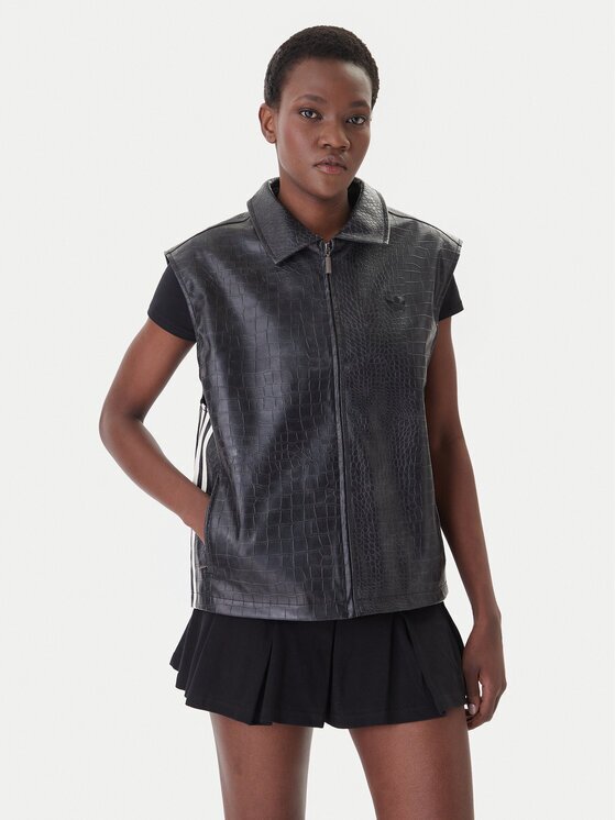 adidas Елек Pleather KE5033 Черен Oversize