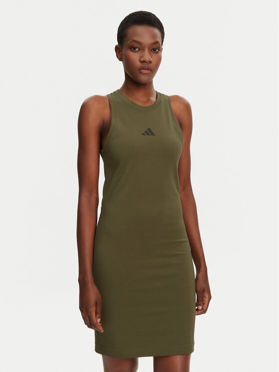 adidas Ежедневна рокля Future Icons Small Logo JE0201 Зелен Slim Fit