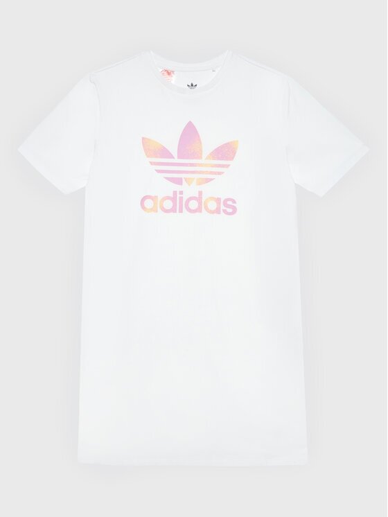 adidas Ежедневна рокля Graphic Logo HK2935 Бял Relaxed Fit