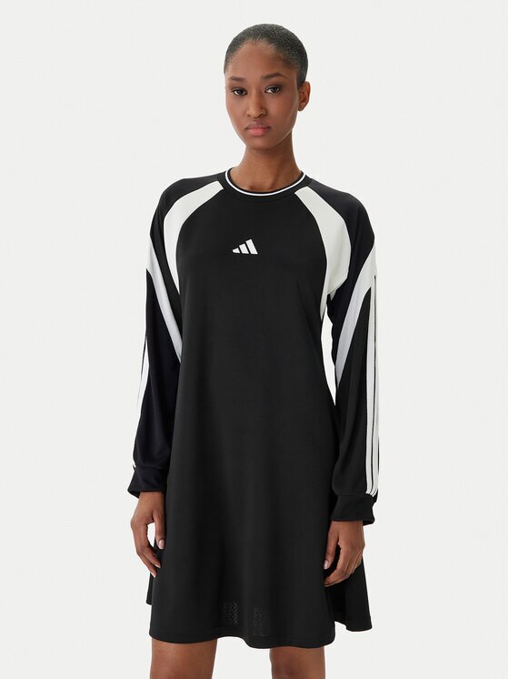 adidas Ежедневна рокля House Of Tiro KB4074 Черен Regular Fit