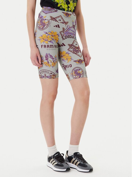 adidas Къс клин Farm Bike JM8345 Сив Slim Fit