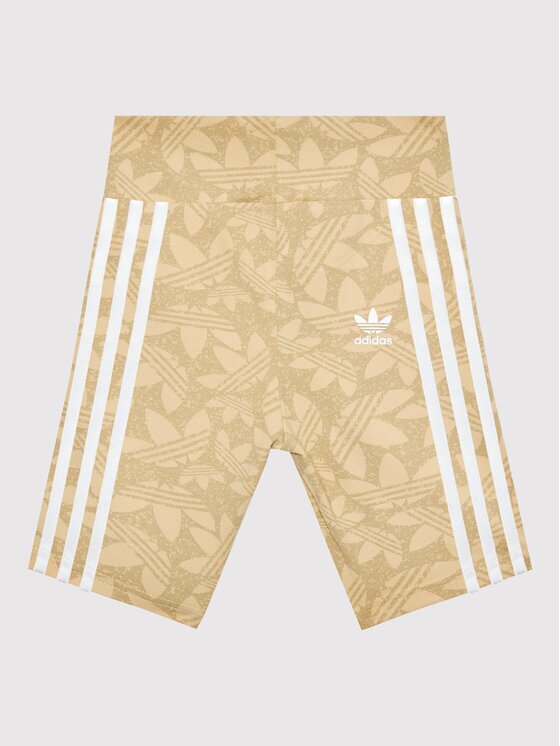 adidas Колоездачни шорти Cycling HC7068 Бежов Slim Fit