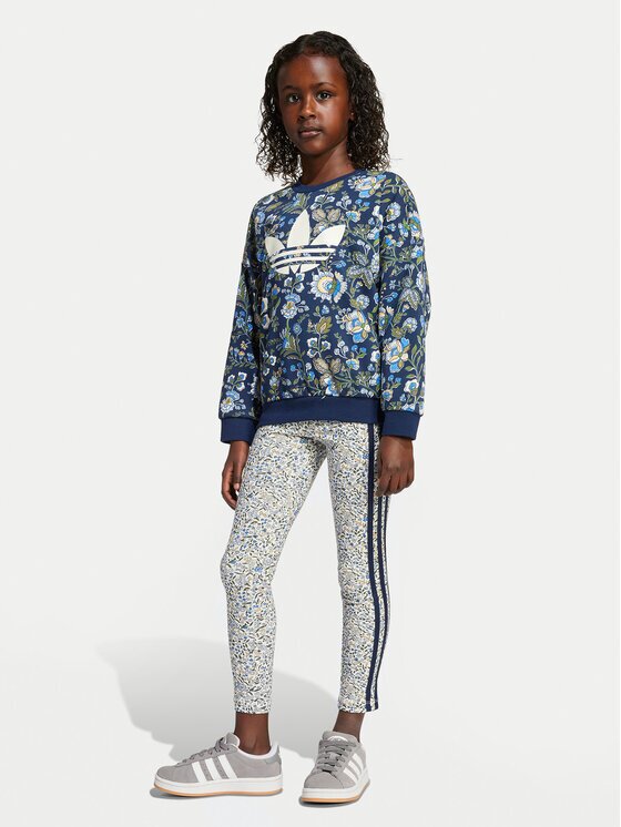 adidas Комплект суитшърт и клин Liberty London JV7804 Червен Loose Fit