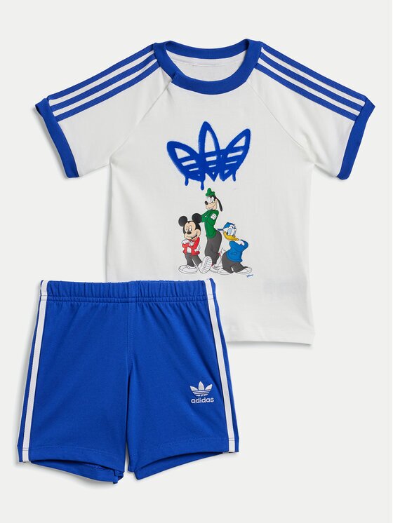 adidas Комплект тишърт и панталонки Disney Mickey Mouse IX6426 Син Regular Fit