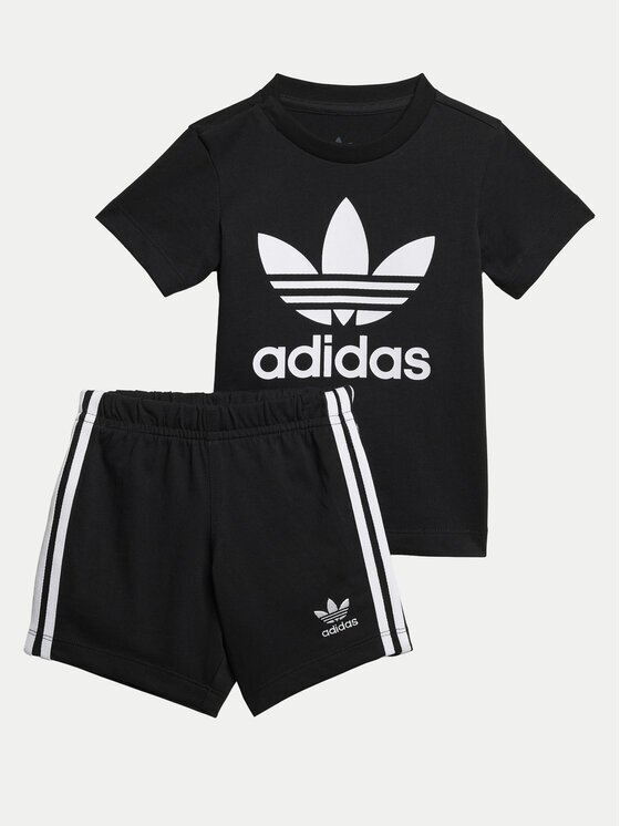 adidas Комплект тишърт и панталонки JC6583 Черен Regular Fit
