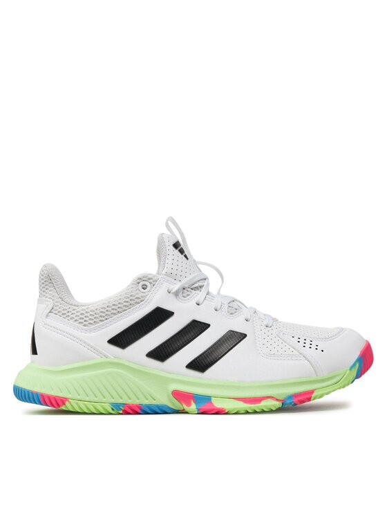 adidas Обувки за зала Court Flight IE0840 Бял