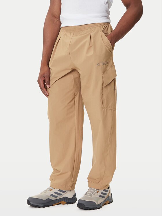 adidas Outdoor панталони Terrex Xploric JM7424 Бежов Loose Fit