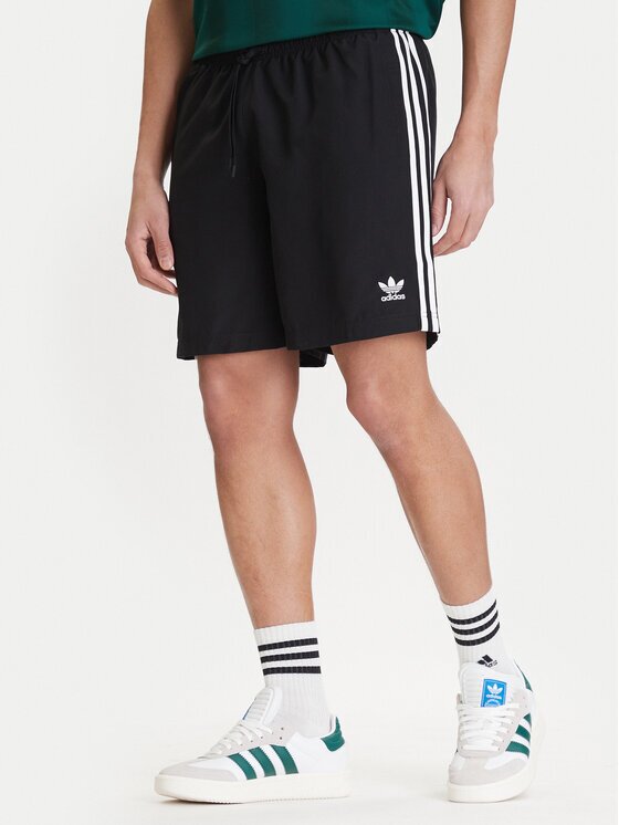 adidas Плувни шорти adicolor 3-Stripes JD0960 Черен Regular Fit