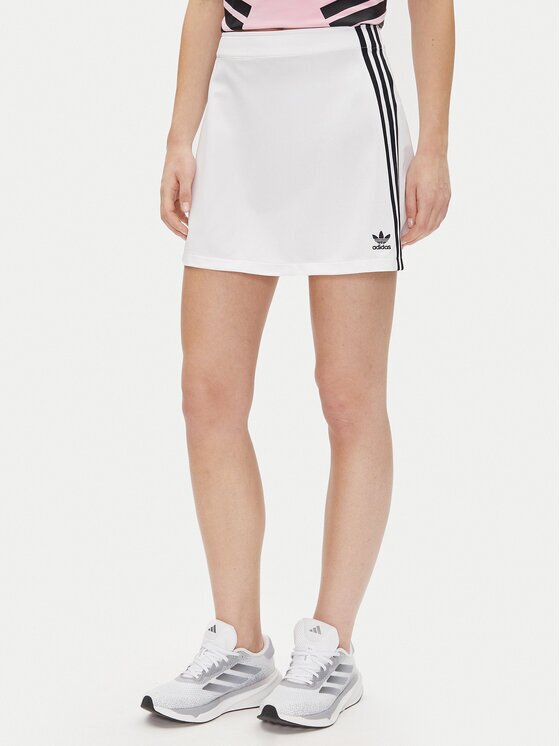 adidas Пола тип трапец adicolor 3-Stripes JD0284 Бял Regular Fit