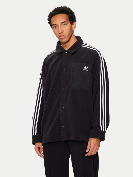 adidas Полар adicolor IZ1834 Черен Loose Fit