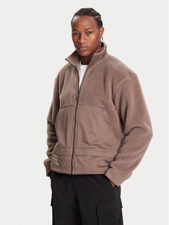 adidas Полар Premium Essentials JW3510 Кафяв Loose Fit