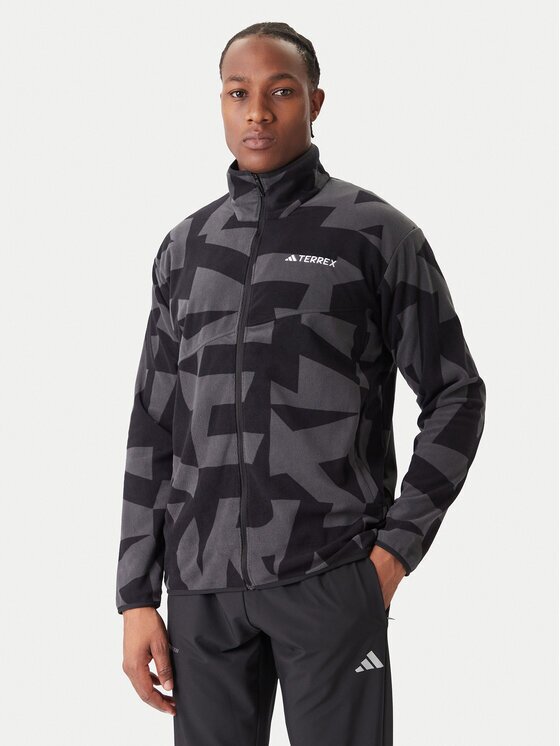 adidas Полар Terrex Multi Printed JY4814 Черен Regular Fit