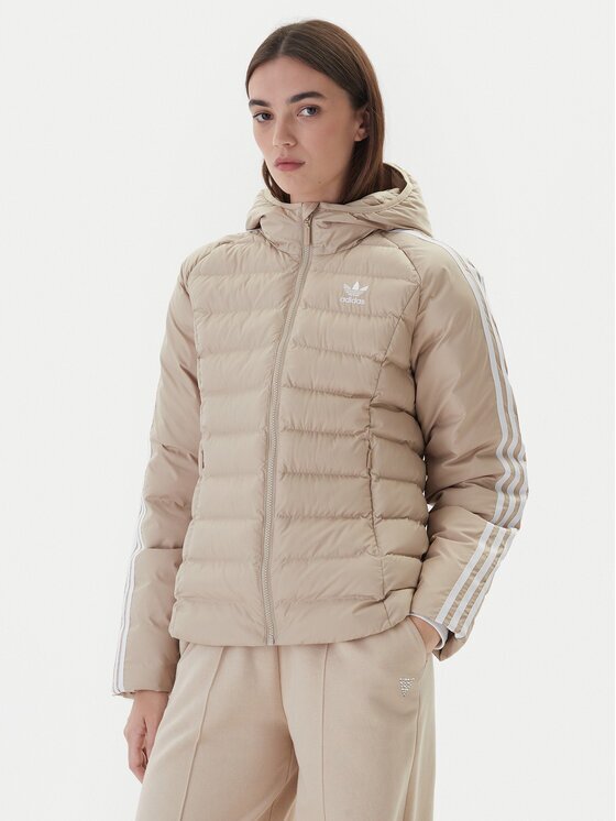 adidas Преходно яке adicolor JX2940 Бежов Slim Fit
