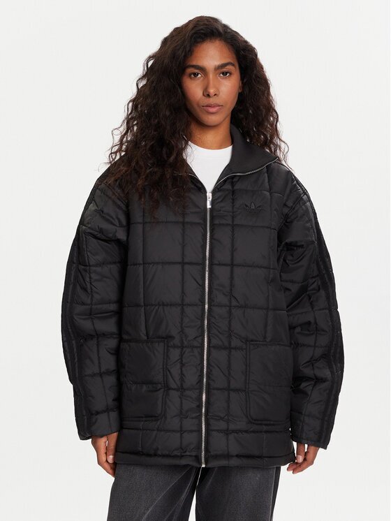 adidas Преходно яке Essentials JX8825 Черен Oversize