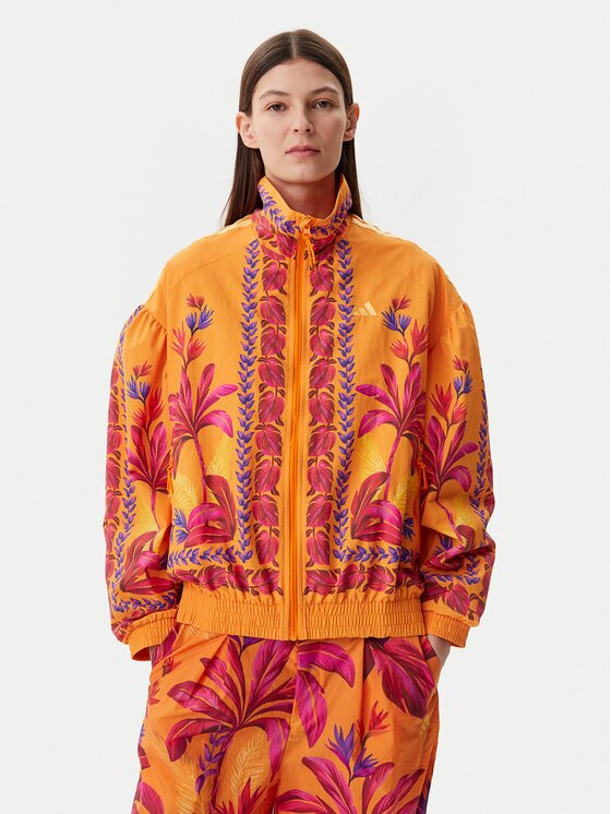 adidas Преходно яке FARM Premium JD6305 Оранжев Loose Fit